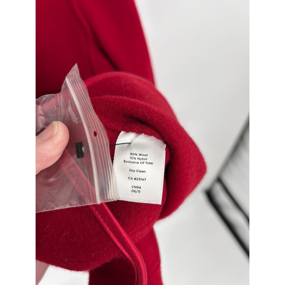 Talbots Womens Red Wool Blend Blazer Jacket Size 16 Classic Trim NWT - Picture 5 of 7